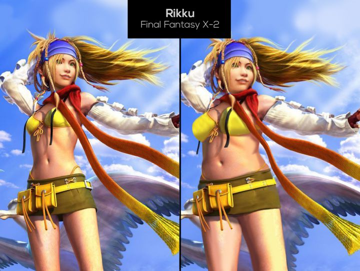 Heroines Jeux Video corps realistes Rikku Final Fantasy X 2
