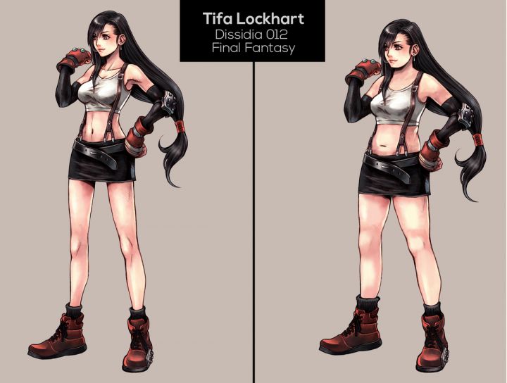 Heroines Jeux Video corps realistes Tifa Lockhart Final Fantasy