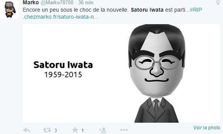 Tweets décès président Nintendo