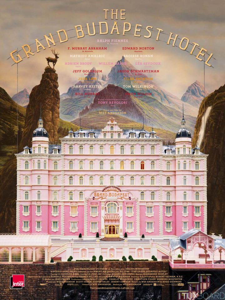 affiche grand budapest hotel original