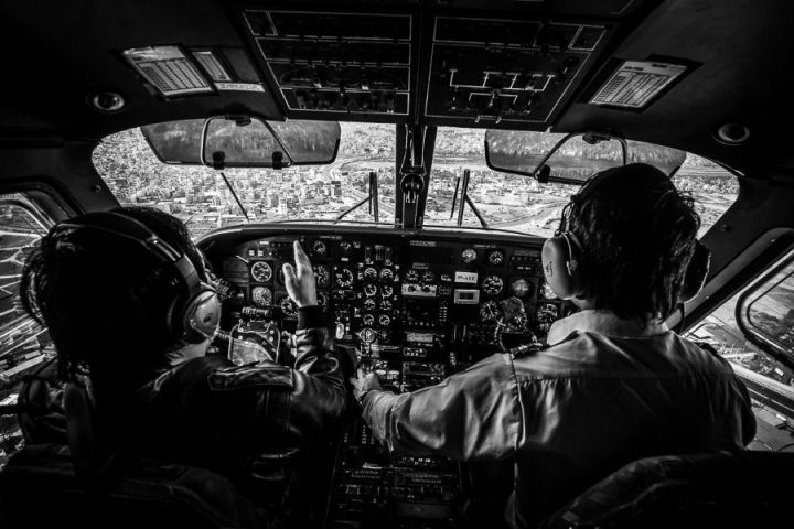 photo cockpit avion katmandou