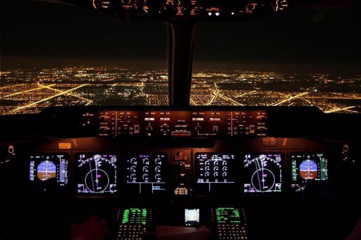 photo cockpit pilotes avion chicago