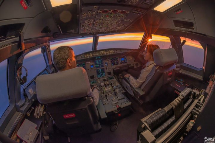 photo cockpit vol avion