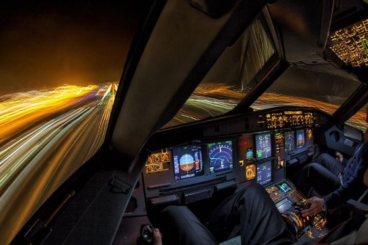 photo pilote avion cockpit atterrissage