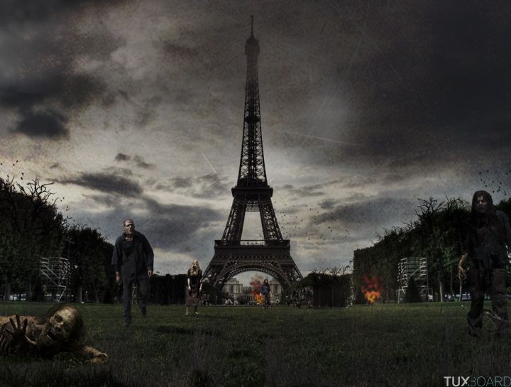 Paris attaque zombies