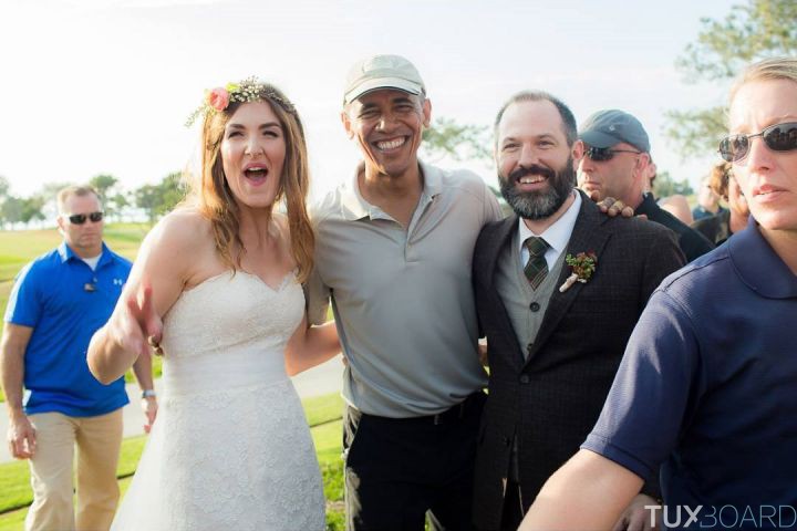 Barack Obama s'invite à un mariage