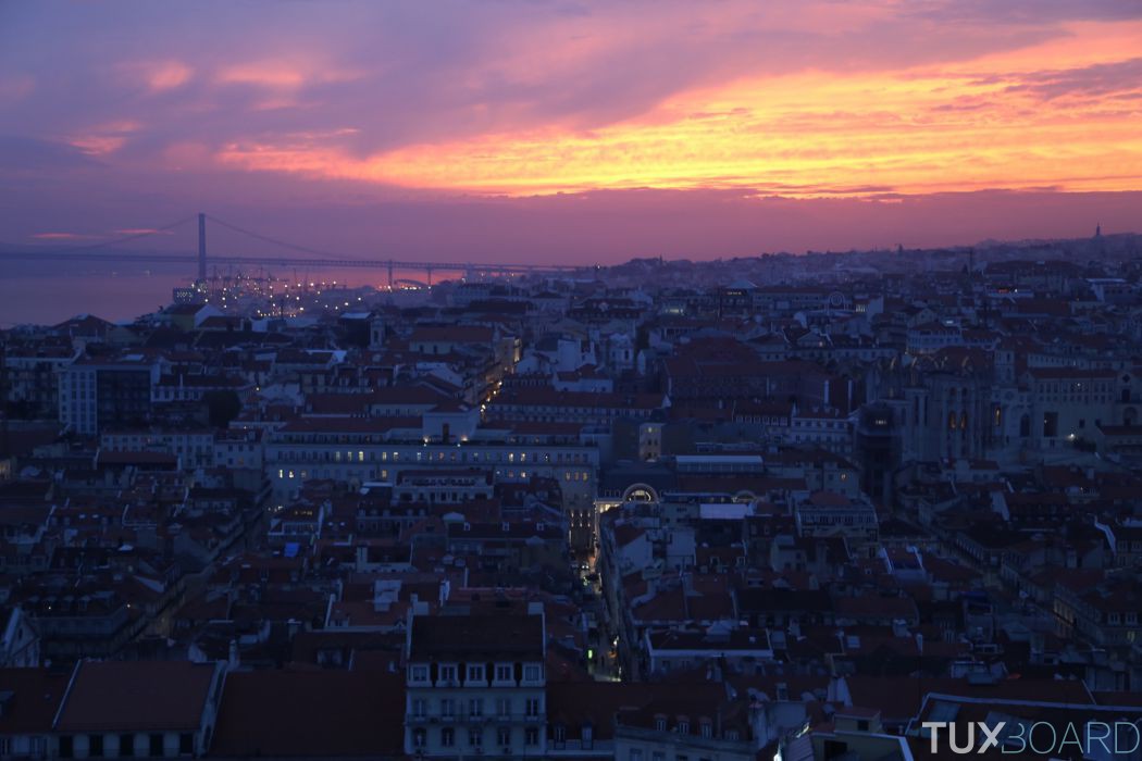 coucher de soleil Chateau Lisbonne