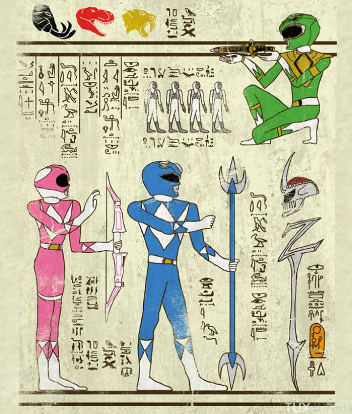 hieroglyphes Power Rangers