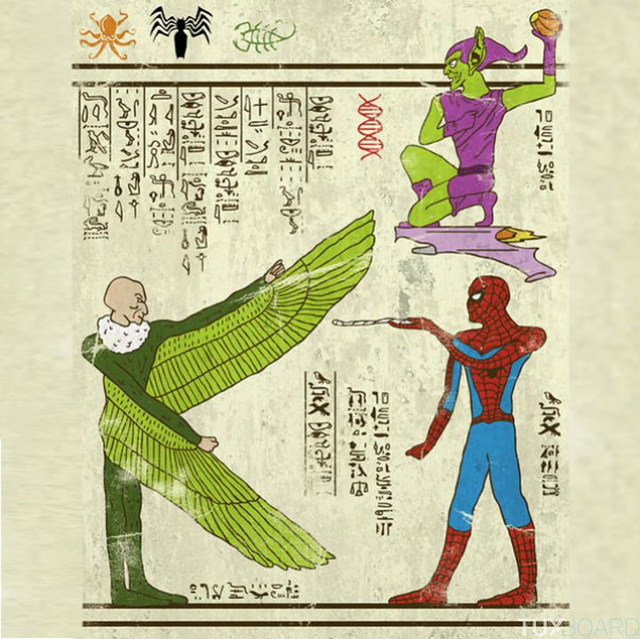 hieroglyphes Spider Man