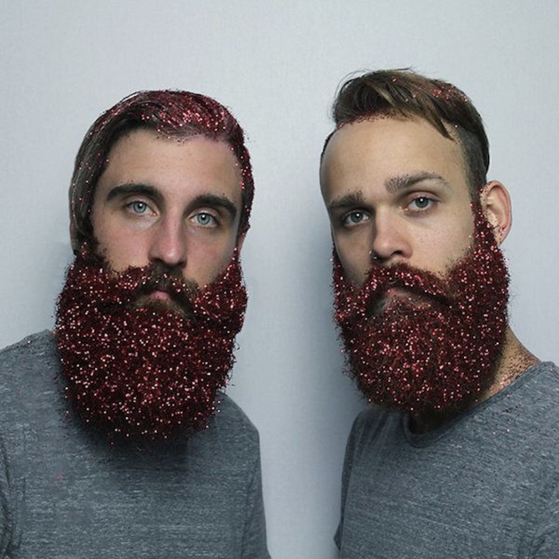 photo glitter beard hommes