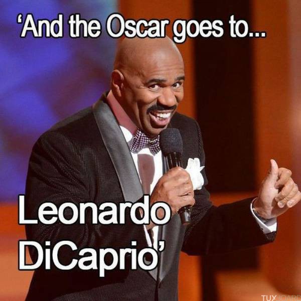 Oscar Leonardo Di Caprio fail steve harvey