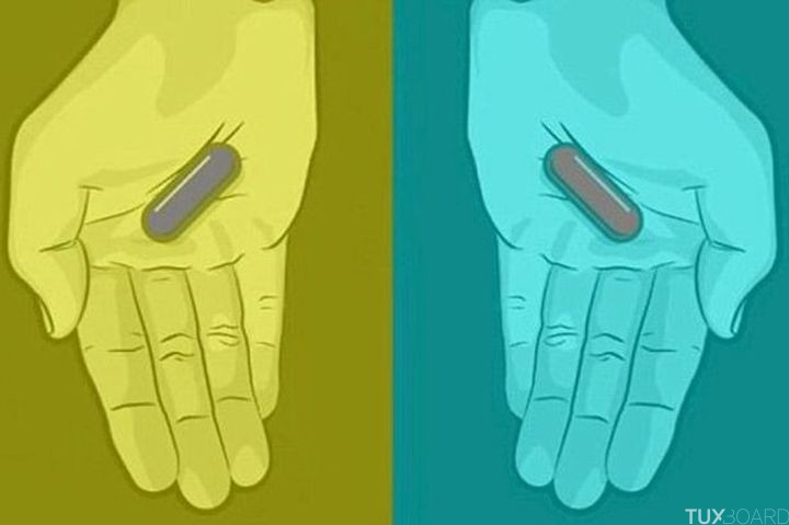 Test couleur pilules