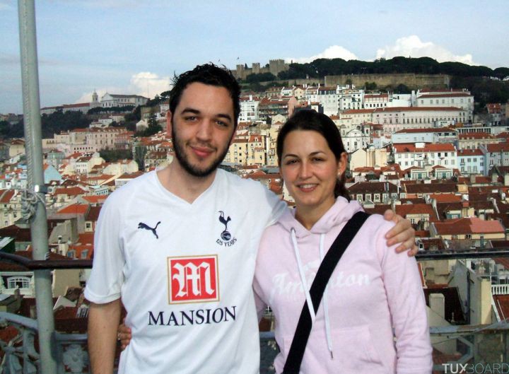 Dated: 30/04/2008 Kris Mole, from Southwick, West Sussex, who spent six months visiting every capital city in Europe without spending a single penny - relying solely on the kindness of strangers. Pictured with friend Isabel in Lisbon, Portgual. See story North News