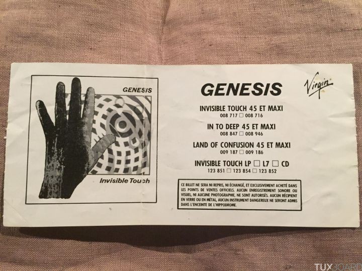place concert Genesis verso