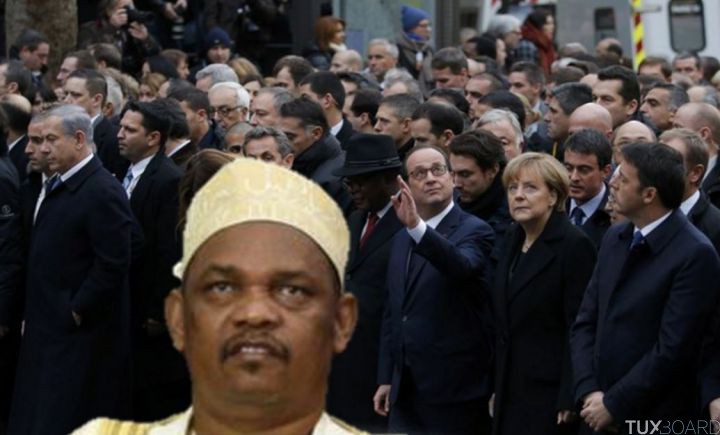 president des comores photobomb marche 11 janvier 2015