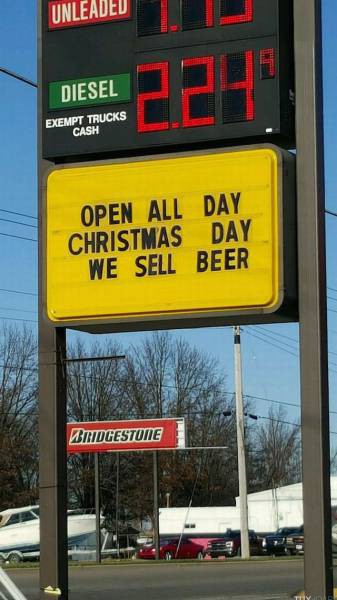 vente de biere le jour de Noel
