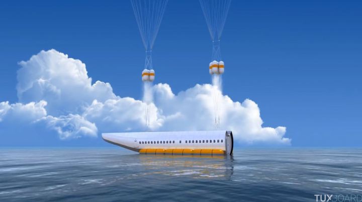 invention avion capsule mer