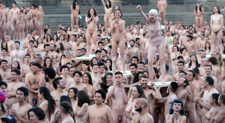 spencer tunick parlement colombie gens denudes