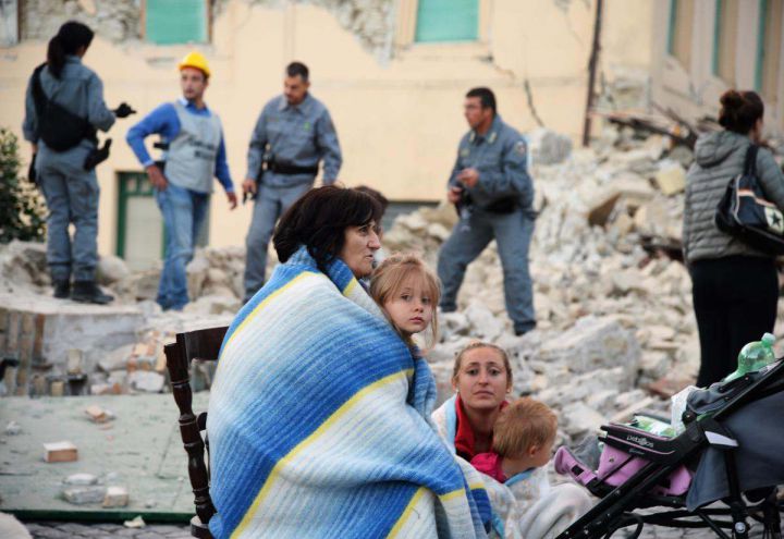 familles delogees seisme italie amatrice