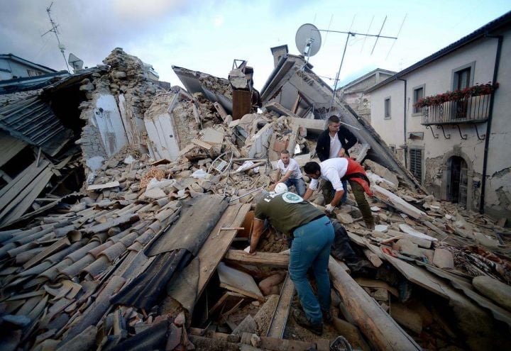 iamges choc seisme amatrice italie aout 2016