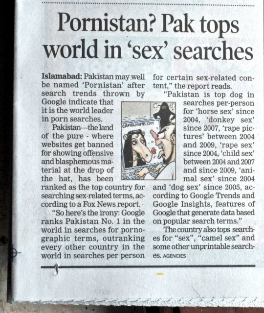 Pakistan pays du porno