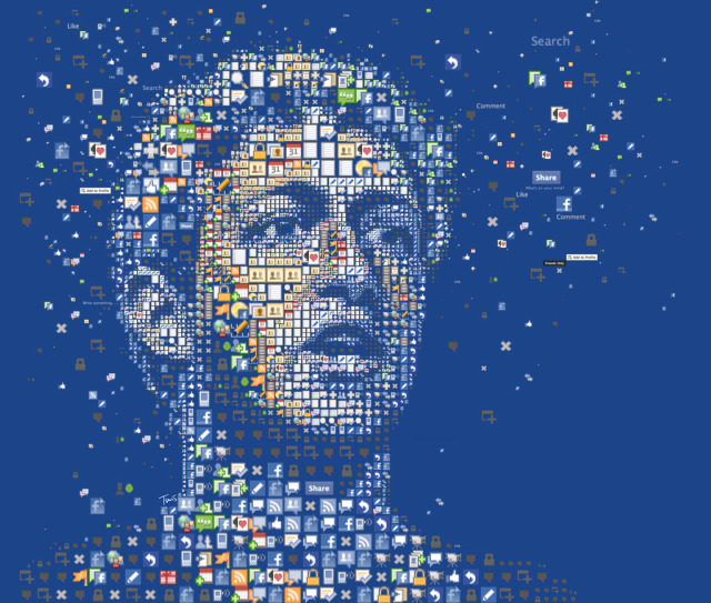 Portrait Mark Zuckerberg en icone