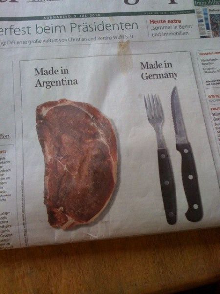 Publicité après Argentine Allemagne