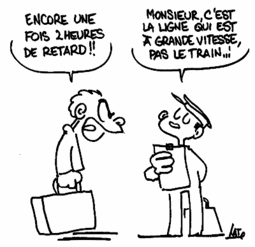 SNCF Retards trains TGV dessin