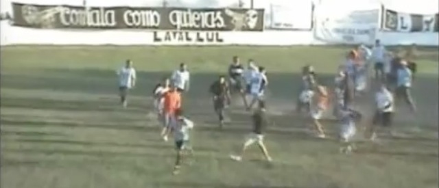 Video bagarre generale match argentin