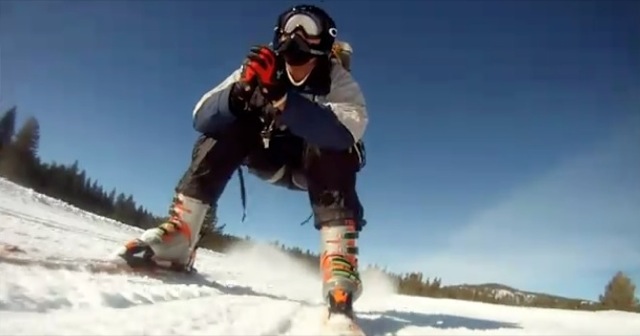 Video ski avec un jet pack