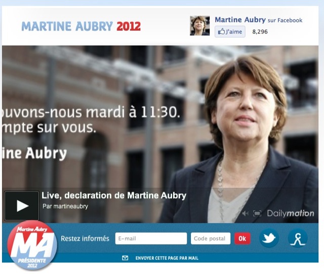 Martine Aubry Candidature 2012