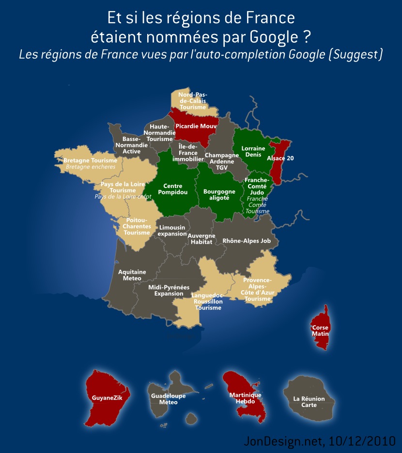 Carte Region France Google