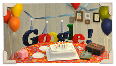 Google 13e anniversaire