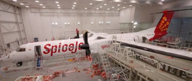 Video SpiceJet Bombardier Q400