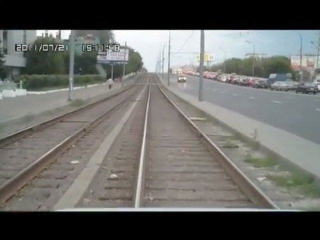 Video eviter bouchons en Russie tramway