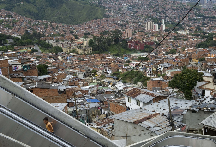 Escalator Favelas Colombie