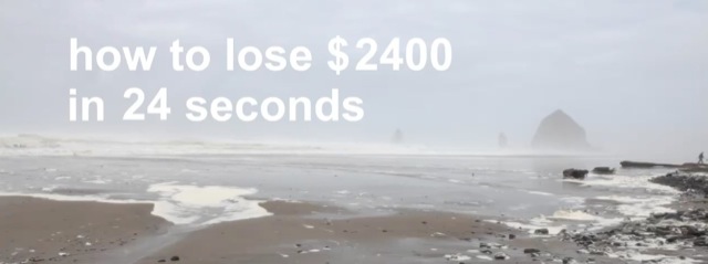 Video Perdre 2000 euros en 24 secondes