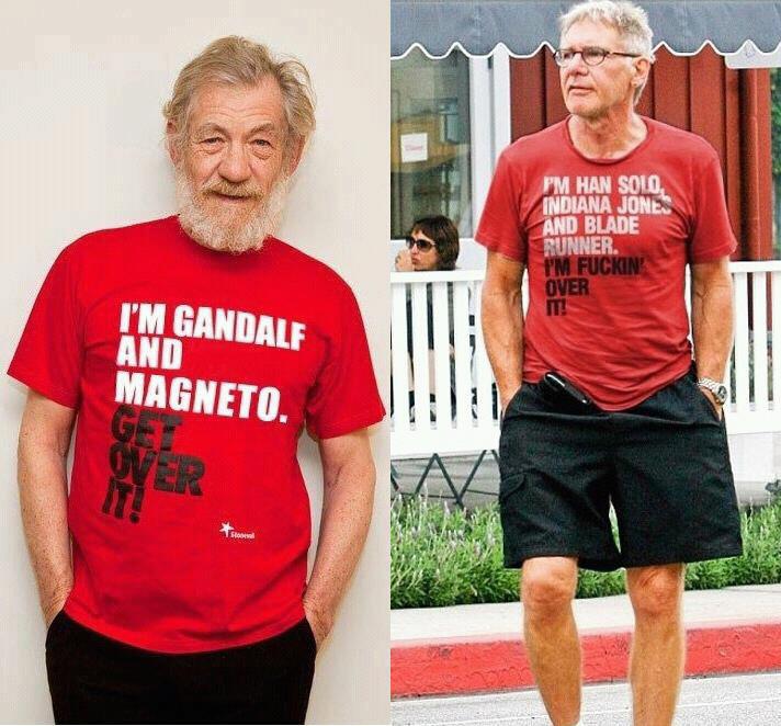 Tshirt Ian McKellen Harrison Ford