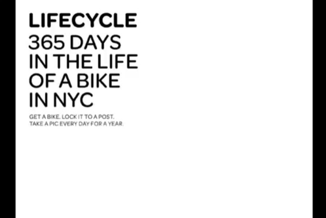 Video LIFECYCLE 365 days in the life of a bike in NYC