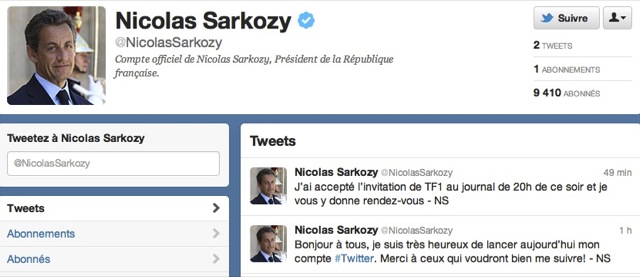 Twitter Nicolas Sarkozy