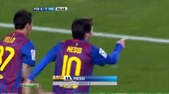 Video Messi quadruple 200eme match