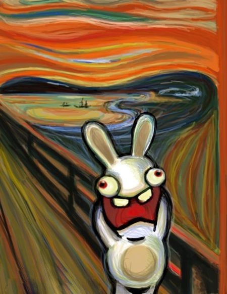 Présentation. Edvard-Munch-Le-Cri-parodie-lapin-cretin