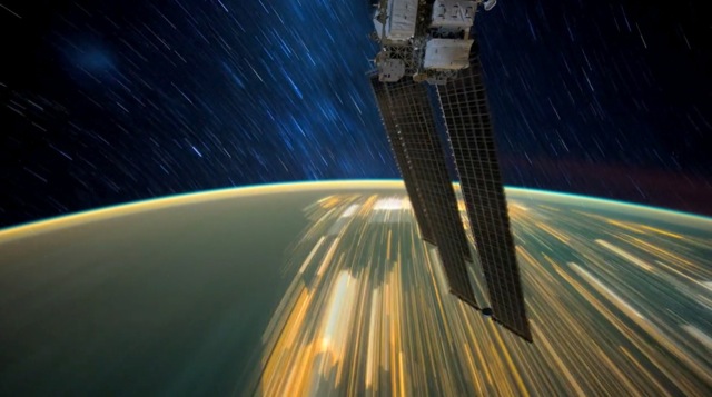 Video View from the ISS at Night