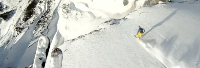 Video Saut falaise Avalanche Base Jump Ski