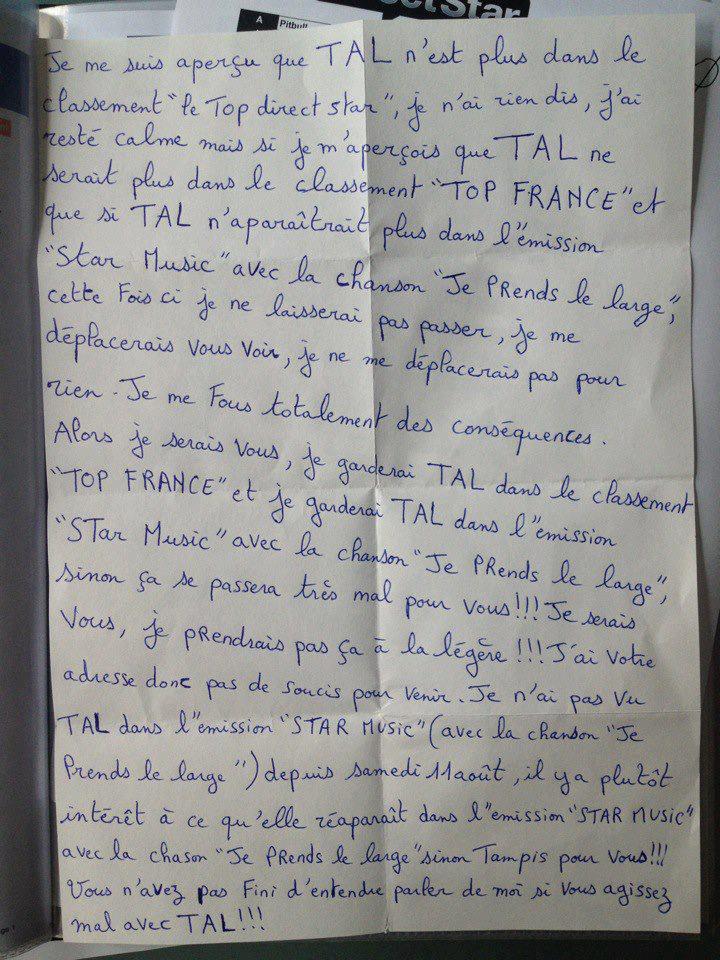 lettre TAL Direct Star