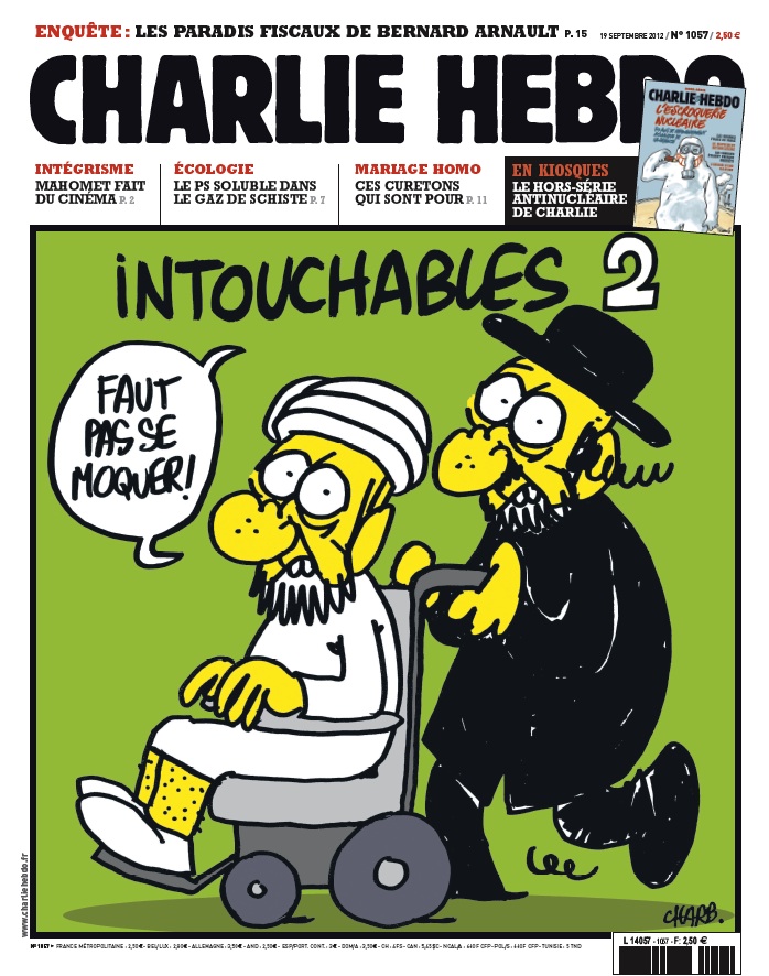 Charlie Hebdo Intouchables 2 la une
