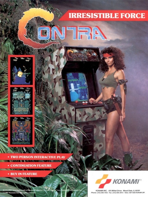 Contra konomi Les affiches des jeux vidéos des années 80