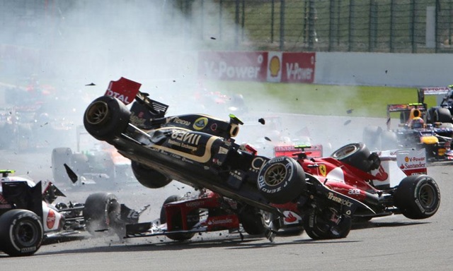 Video Crash F1 Belgique Hamilton Alonso Grosjean