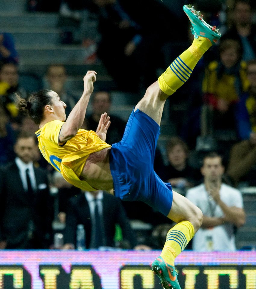 Ciseau acrobatique Zlatan Suede Angleterre