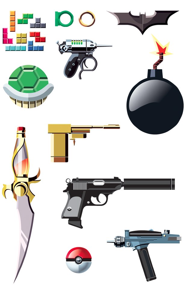 armes personnage jeux video films 1 Les plus célèbres armes des personnages de jeux vidéos ou de films